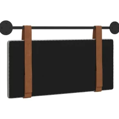 vidaXL Cabecera Colgante Liso 90 x 55 x 5 cm PU antiguo Gris nube New