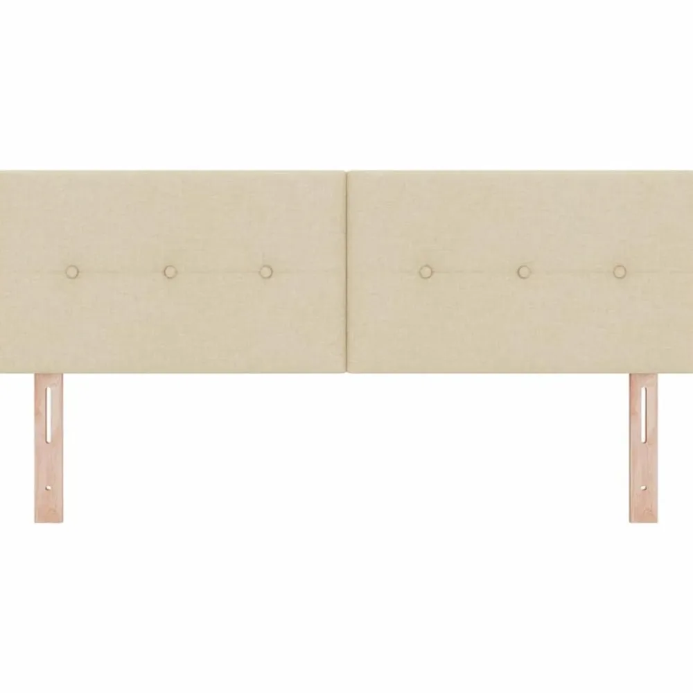 vidaXL Cabecero Ajustable en Altura con cabecera 144 cm tela Crema Discount