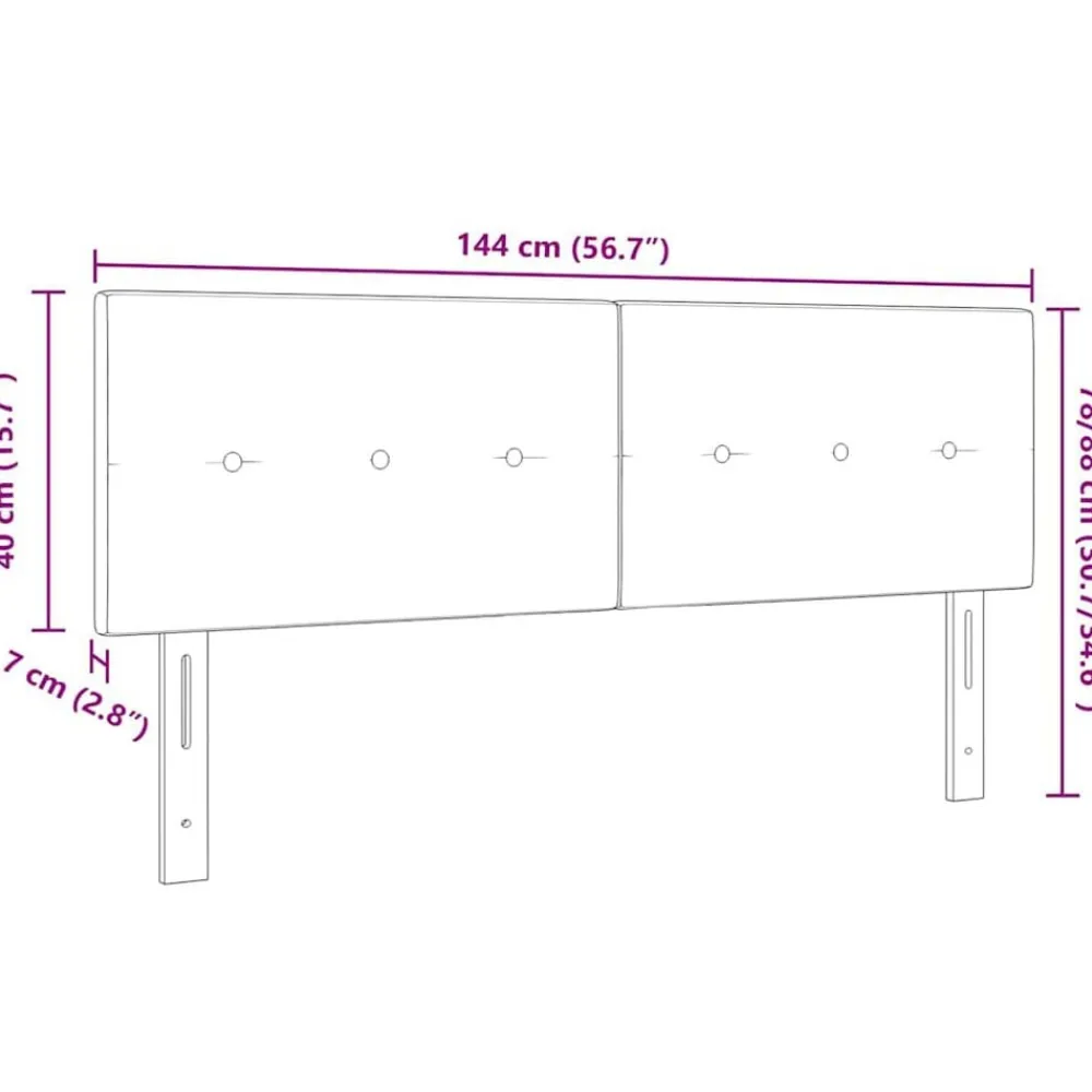 vidaXL Cabecero Ajustable en Altura con cabecera 144 cm tela Crema Discount