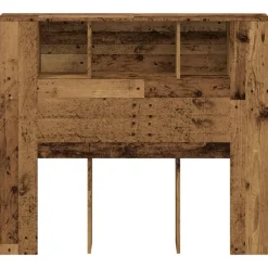 vidaXL Cabecero armario madera ingeniería envejecida 120x19x104,5 cm Madera antigua Discount