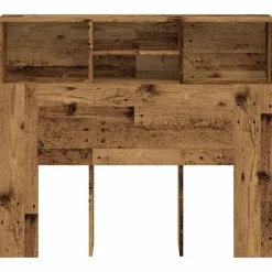 vidaXL Cabecero armario madera ingeniería envejecida 120x19x103,5 cm Madera envejecida New