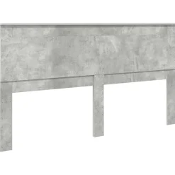 vidaXL Camas Y Accesorios-Cabecero con cabecera Gris Concreto 200 cm Madera contrachapada