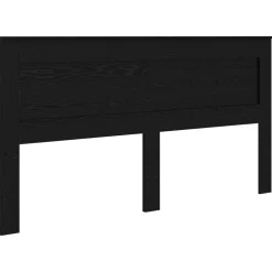 vidaXL Cabecero con cabecera 200 cm Madera contrachapada Roble negro