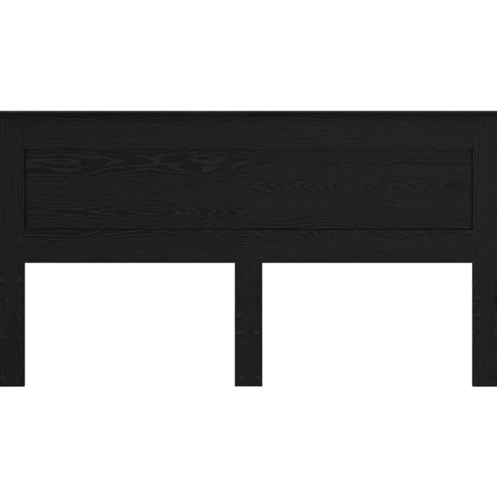 vidaXL Cabecero con cabecera 200 cm Madera contrachapada Roble negro