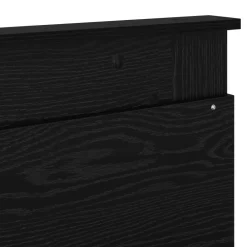 vidaXL Cabecero con cabecera 200 cm Madera contrachapada Roble negro