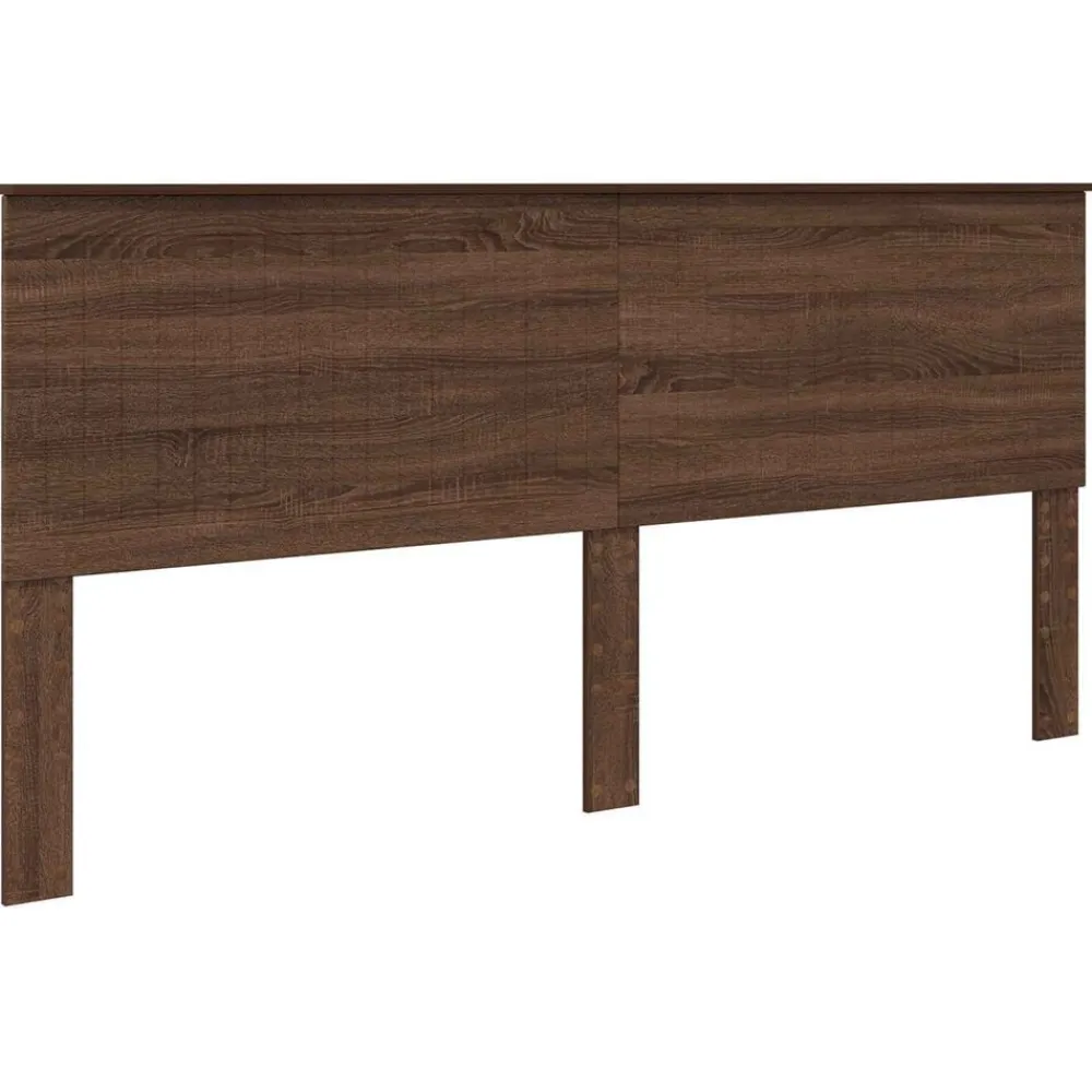 vidaXL Camas Y Accesorios-Cabecero con cabecera Roble Marrón 200 cm Madera contrachapada