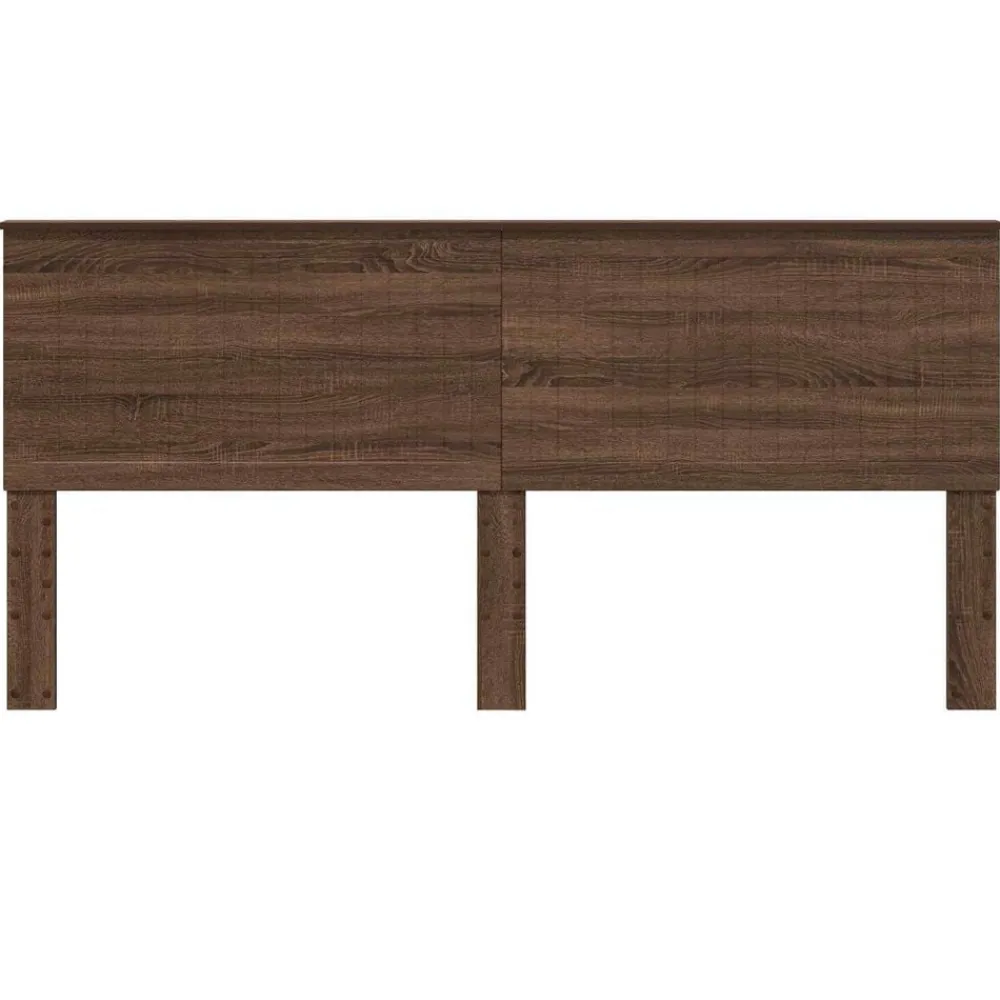 vidaXL Camas Y Accesorios-Cabecero con cabecera Roble Marrón 200 cm Madera contrachapada