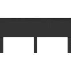 vidaXL Cabecero con cabecera Roble 200 cm Madera contrachapada Negro Clearance