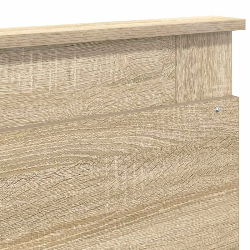 vidaXL Cabecero con cabecera 200 cm Madera contrachapada Roble Sonoma Discount