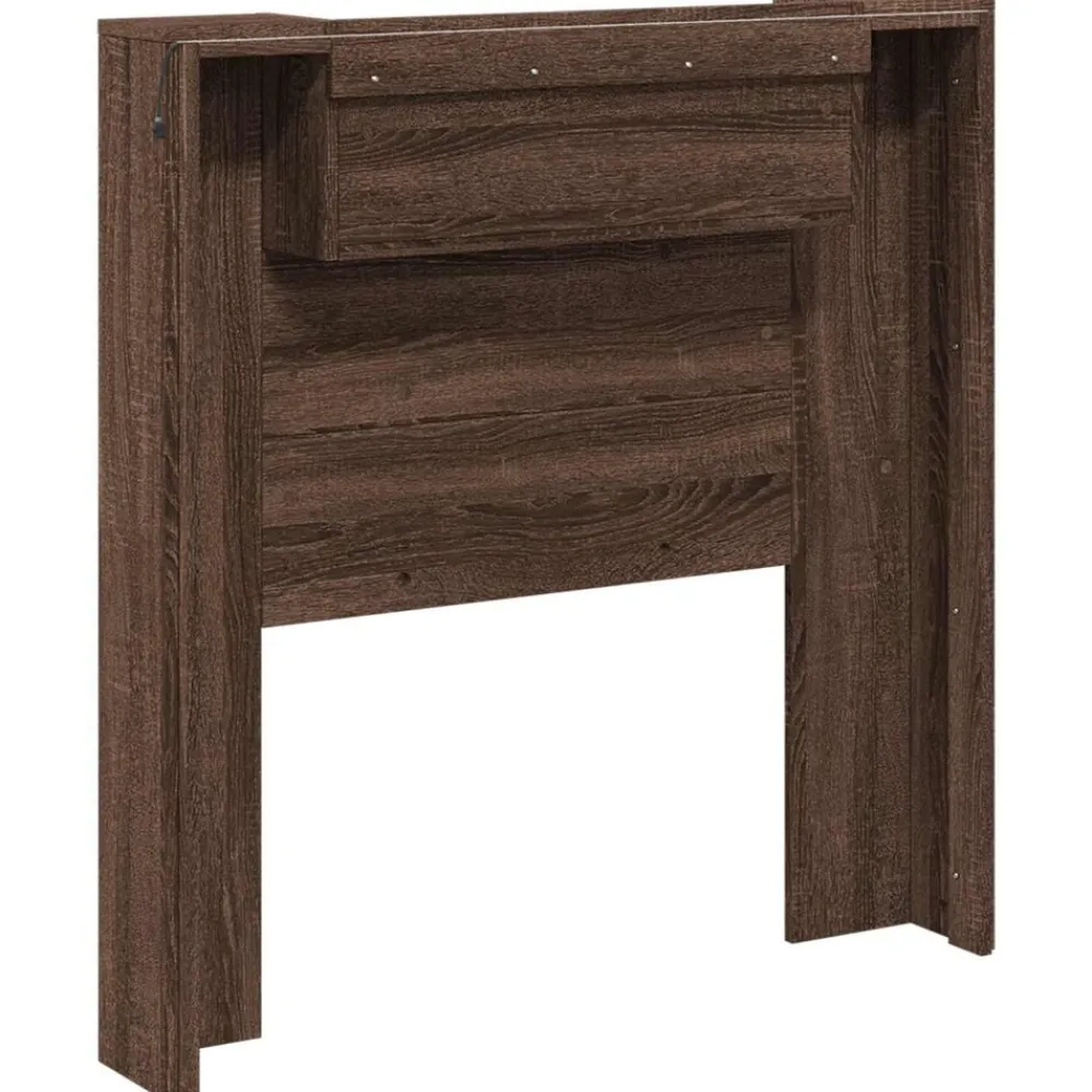 vidaXL Cabecero con estante Roble Marrón 100 x 16,5 x 103,5 cm Marrón roble Clearance
