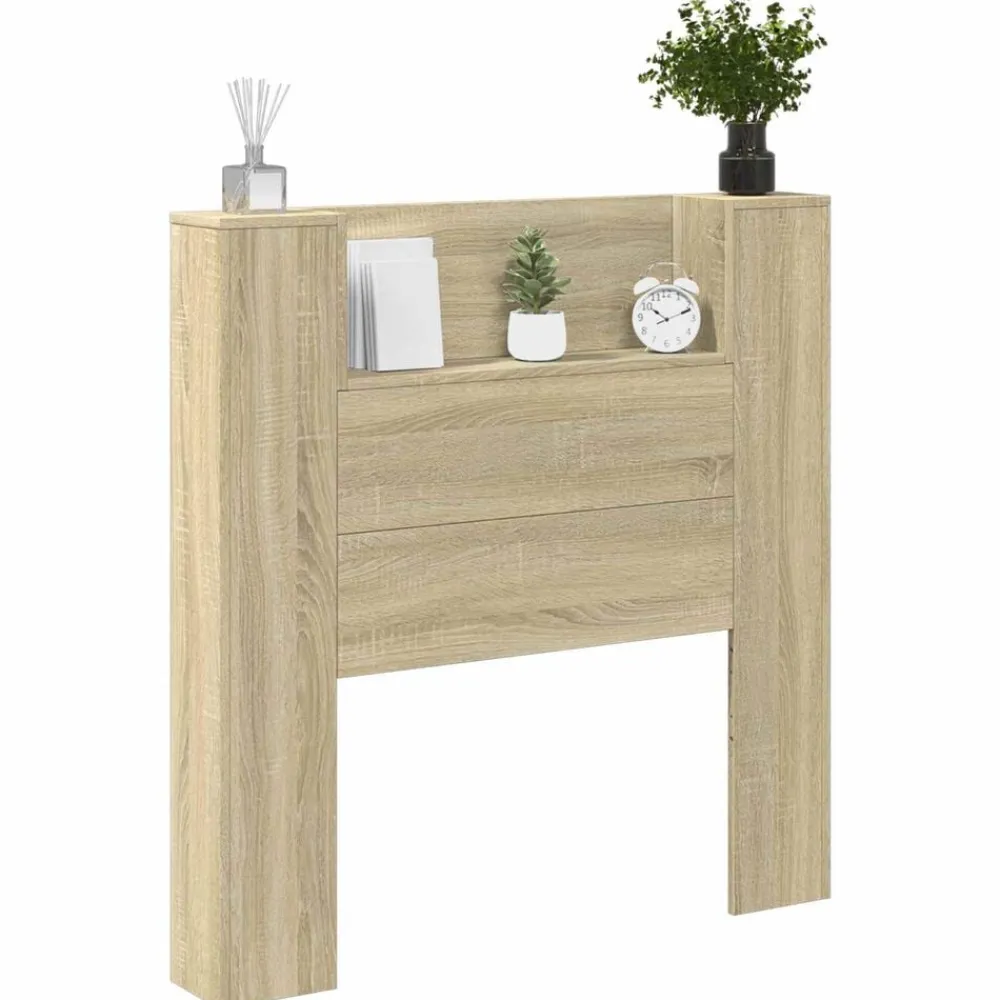 vidaXL Cabecero con estante 100 x 16,5 x 103,5 cm Roble Sonoma Online