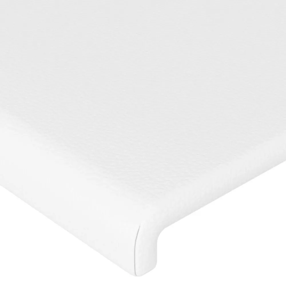 vidaXL Cabecero con LED cuero sintético 80x5x78/88 cm Blanco Clearance