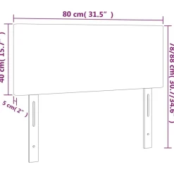 vidaXL Cabecero con LED cuero sintético color 80x5x78/88 cm Capuchino Clearance