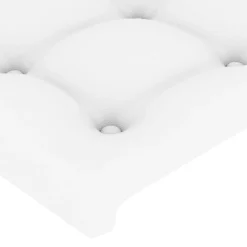 vidaXL Cabecero con LED cuero sintético 80x5x78/88 cm Blanco