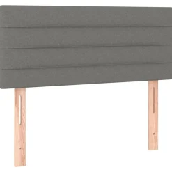 vidaXL Cabecero con LED de tela 80x5x78/88 cm Gris oscuro Best