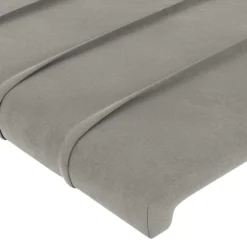 vidaXL Cabecero con LED de terciopelo 83x16x78/88 cm Gris claro Discount