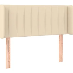vidaXL Cabecero con LED de tela 83x16x78/88 cm Crema Discount