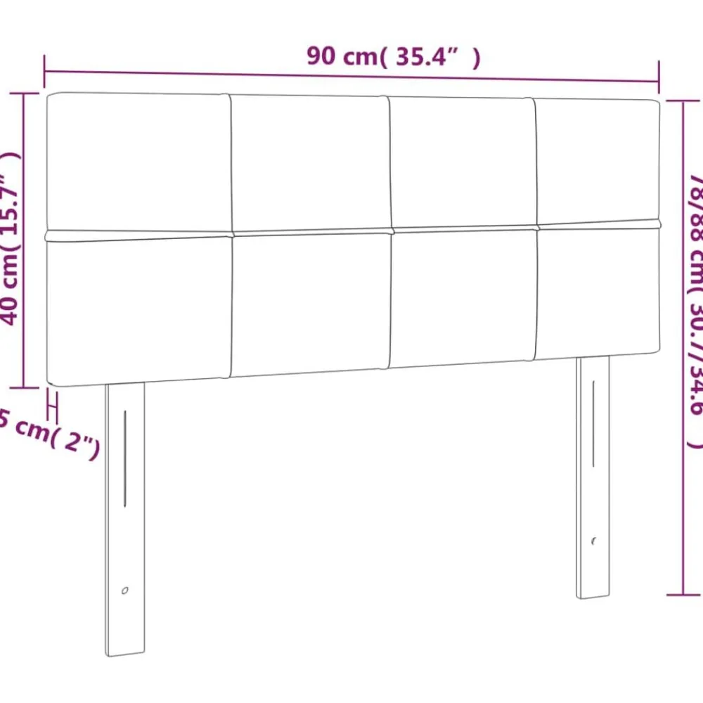 vidaXL Cabecero con LED de terciopelo 90x5x78/88 cm Gris claro Hot