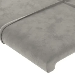vidaXL Cabecero con LED de terciopelo 90x5x78/88 cm Gris claro Hot