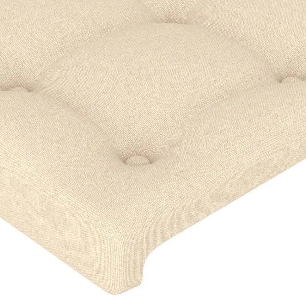 vidaXL Cabecero con LED de tela color 80x5x78/88 cm Crema Outlet