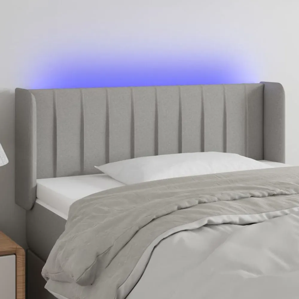 vidaXL Camas Y Accesorios-Cabecero con LED de tela 83x16x78/88 cm
