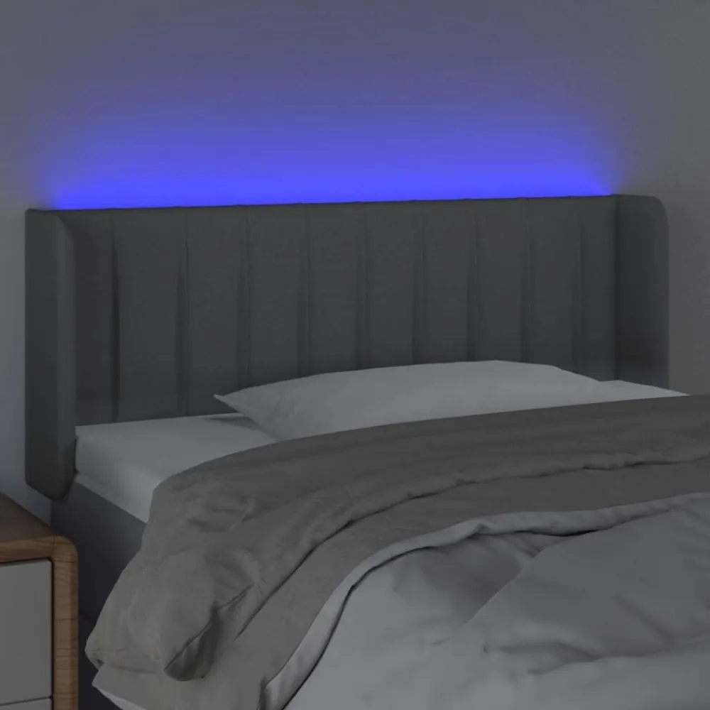 vidaXL Camas Y Accesorios-Cabecero con LED de tela 83x16x78/88 cm
