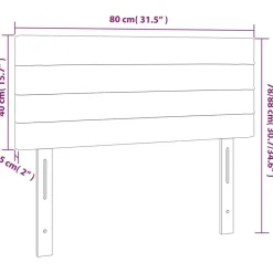 vidaXL Cabecero con LED de tela color 80x5x78/88 cm Crema Best