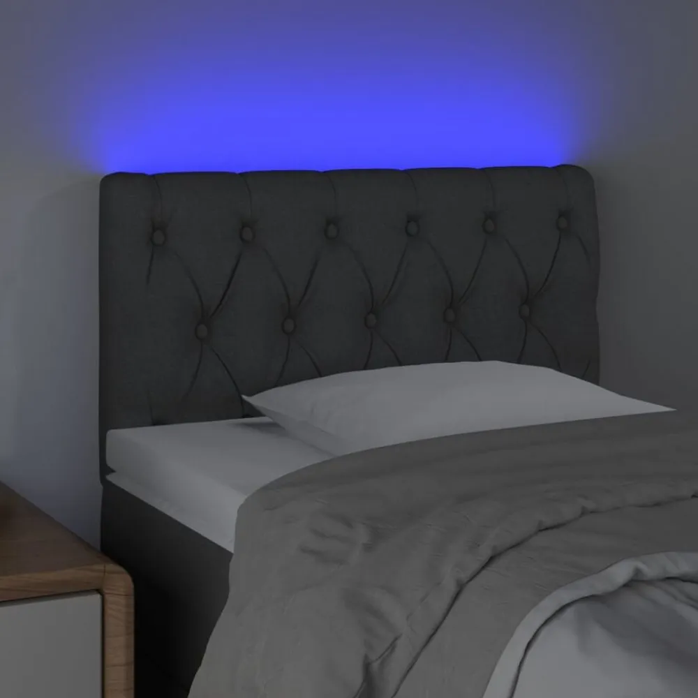 vidaXL Camas Y Accesorios-Cabecero con LED de tela 80x7x78/88 cm
