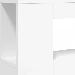 vidaXL Cabecero con LED madera de ingeniería 100x18,5x103,5 cm Blanco Discount