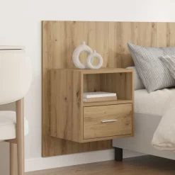 vidaXL Cabecero con Mueble 3 pcs Roble artesanal Madera de ingeniería Roble artisan