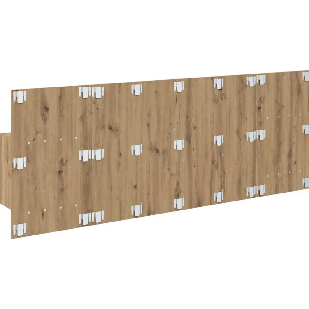 vidaXL Cabecero con Mueble 3 pcs Roble artesanal Madera de ingeniería Roble artisan Discount