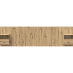 vidaXL Camas Y Accesorios-Cabecero con Mueble 3 pcs Roble artesanal Madera de ingeniería