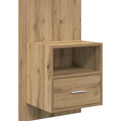 vidaXL Camas Y Accesorios-Cabecero con Mueble 3 pcs Roble artesanal Madera de ingeniería