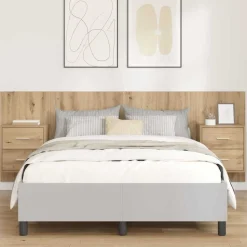 vidaXL Cabecero con Mueble 3 pcs Roble artesanal Madera de ingeniería Roble artisan Sale