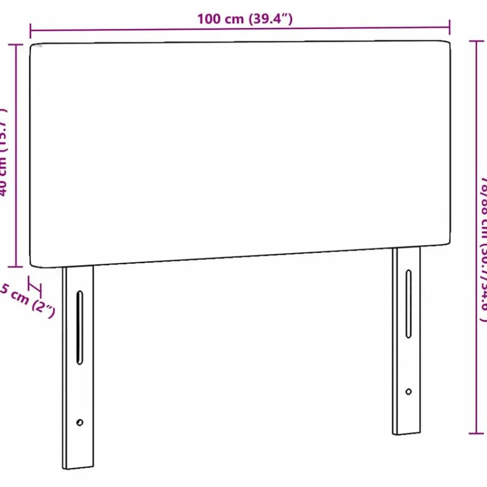 vidaXL Camas Y Accesorios-Cabecero 100 cm Tela de Pana