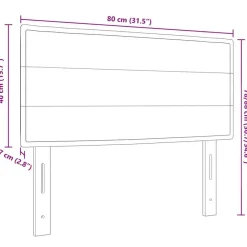 vidaXL Camas Y Accesorios-Cabecero 80 cm tela