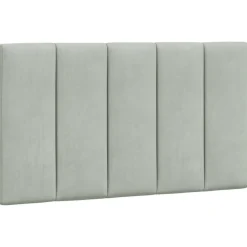 vidaXL Cabecero de cama acolchado Hanko terciopelo 80 cm Gris claro Hot