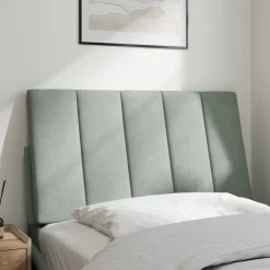 vidaXL Cabecero de cama acolchado Hanko terciopelo 80 cm Gris claro Hot