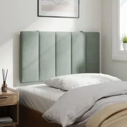 vidaXL Cabecero de cama acolchado Hanko terciopelo 80 cm Gris claro Hot