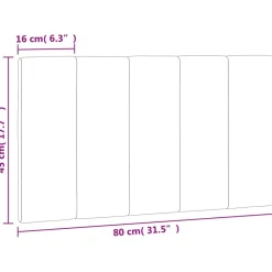 vidaXL Cabecero de cama acolchado Hanko terciopelo 80 cm Gris claro Hot