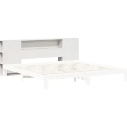 vidaXL Cabecero de cama almacenaje madera maciza pino 200 cm Blanco Online
