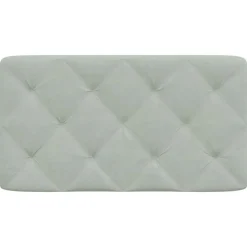 vidaXL Cabecero de cama acolchado terciopelo 80 cm Gris claro Online