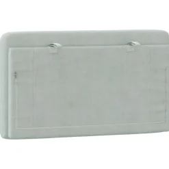 vidaXL Cabecero de cama acolchado terciopelo 80 cm Gris claro Online