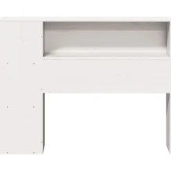 vidaXL Cabecero de cama almacenaje madera maciza pino 75 cm Blanco Outlet
