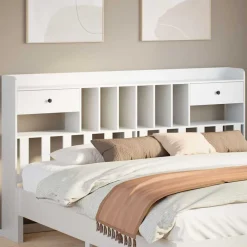 vidaXL Camas Y Accesorios-Cabecero de cama almacenaje madera maciza pino 180 cm