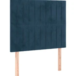 vidaXL Cabecero de cama 80x5x118/128 cm Terciopelo Azul oscuro New
