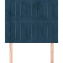 vidaXL Cabecero de cama 80x5x118/128 cm Terciopelo Azul oscuro New