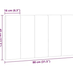 vidaXL Camas Y Accesorios-Cabecero de cama acolchado Hanko tela 80 cm