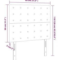 vidaXL Camas Y Accesorios-Cabecero de cama 80x5x118/128 cm piel sintética