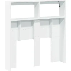 vidaXL Cabecero de cama con LED 100x17x102 cm Blanco Sale